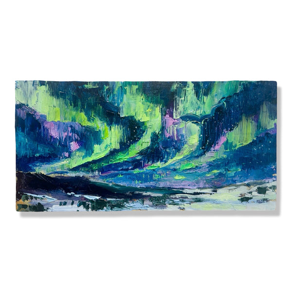 Northern Lights in Green and Purple