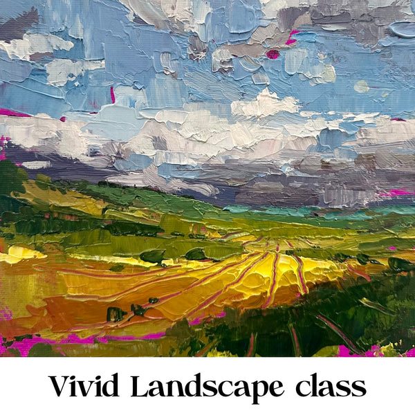 Vivid Landscape class- Acrylic with Molding Paste