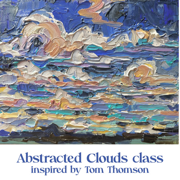 Abstracted Clouds class - Acrylic with fine pumice gel