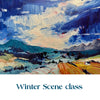 Winter scene class - Acrylic with Molding Paste