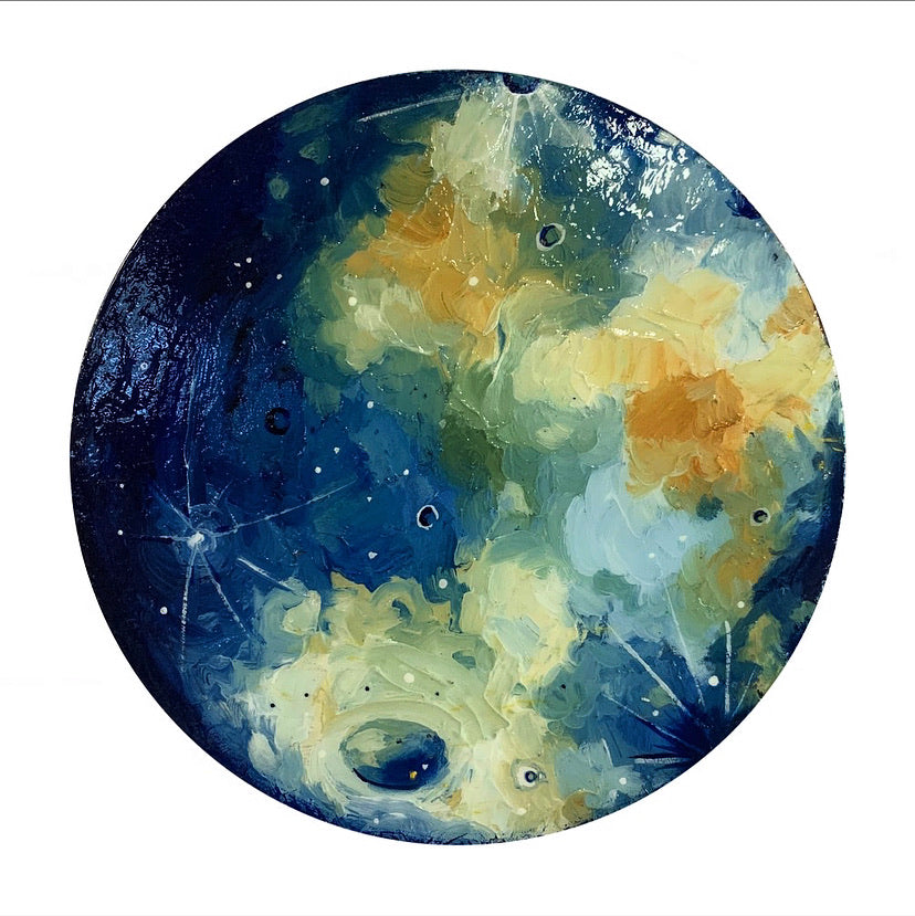 2020 Lunar Collection - high shine gibbous moon 12”