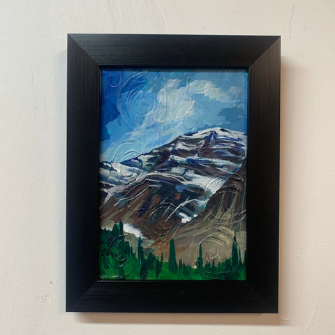 Edith Cavell Plein Air Study 8.5” x 6.5” framed